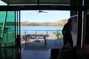 Not a bad view.  The full wall bifold doors are nice but might be a little cold in a Canadian winter